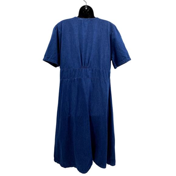 nobody's Child denim button down midi dress - Picture 3 of 7